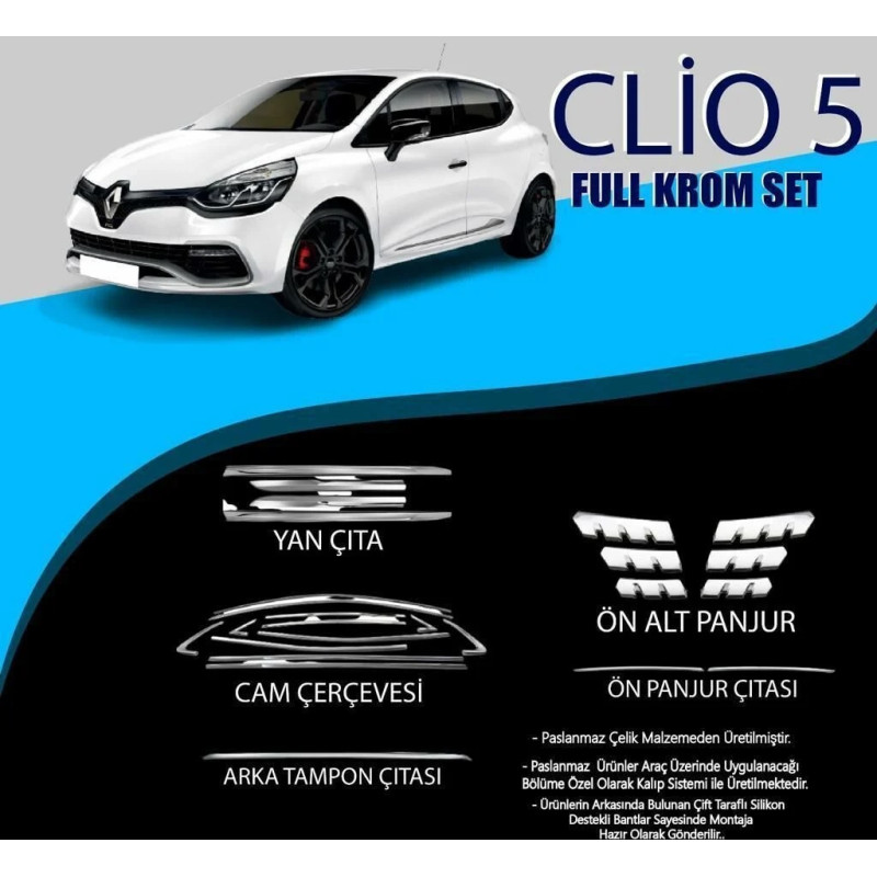 RENAULT - CLİO-5 FULL KROM SET