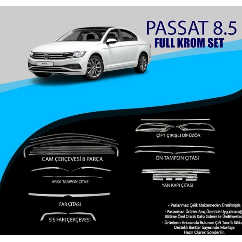 VOLKSWAGEN - PASSAT B-8,5 FULL KROM SET