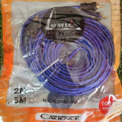 CADENCE RCA KABLO CADENCE FX 5M RCA PROFESYONEL ANFİ TESİSAT KABLOSU (MAVİ)