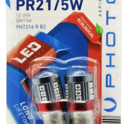 PHOTON P21/5W RED 12V-24V LED (2'Lİ BLISTER)