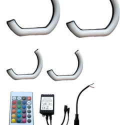 IQ ELEKTRONİK F SERİ 100-135 MM 4'LÜ SET L TİPİ RGB KUMANDALI ANGEL HALKA