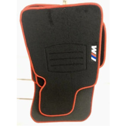 GENEL MARKA BMW E30 SİYAH HALI PASPAS (KIRMIZI KENARLI)