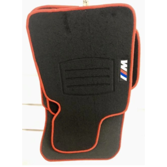 GENEL MARKA BMW E30 SİYAH HALI PASPAS (KIRMIZI KENARLI)