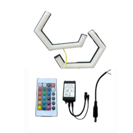 IQ ELEKTRONİK G SERİSİ 100 MM 2'Lİ SET RGB KUMANDALI ANGEL HALKA