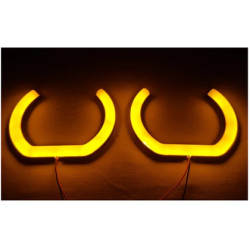 IQ ELEKTRONİK E-36 KASA ARACA ÖZEL 4'LÜ SET YUVARLAK TURUNCU ANGEL HALKA