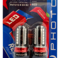 PHOTON T20 W21/5W KIRMIZI EXCLUSIVE 12V-24V LED (2'Lİ BLISTER)