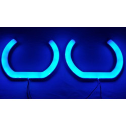 IQ ELEKTRONİK MEGANE 2 KASA U/L 100-120 MM 4'LÜ SET MAVİ ANGEL HALKA