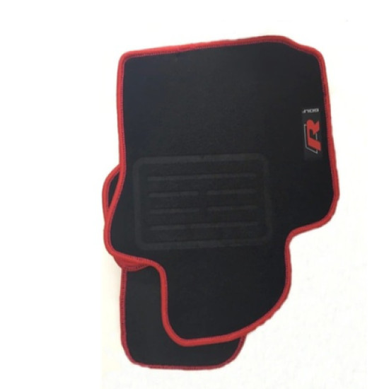 GENEL MARKA GOLF 6 SİYAH HALI PASPAS (KIRMIZI KENARLI)