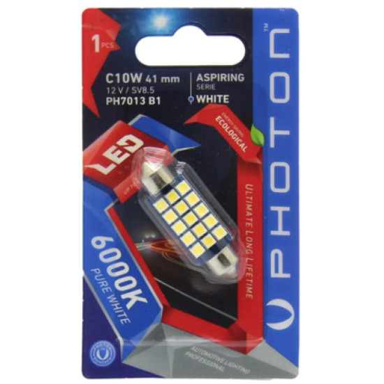 PHOTON C10W 12V CANBUS 8'Lİ 41mm SOFİT LED (TEKLİ BLISTER)