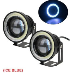 IQ ELEKTRONİK SİS FARI MERCEKLİ 76MM BUZ MAVİ ANGEL