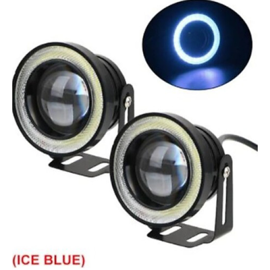 IQ ELEKTRONİK SİS FARI MERCEKLİ 76MM BUZ MAVİ ANGEL