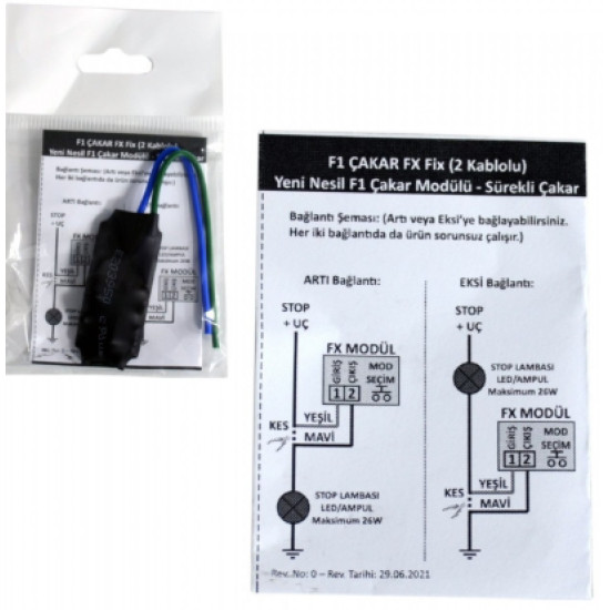 IQ ELEKTRONİK F1 ÇAKAR (FX FİX) TEK MODLU MODÜL IQ