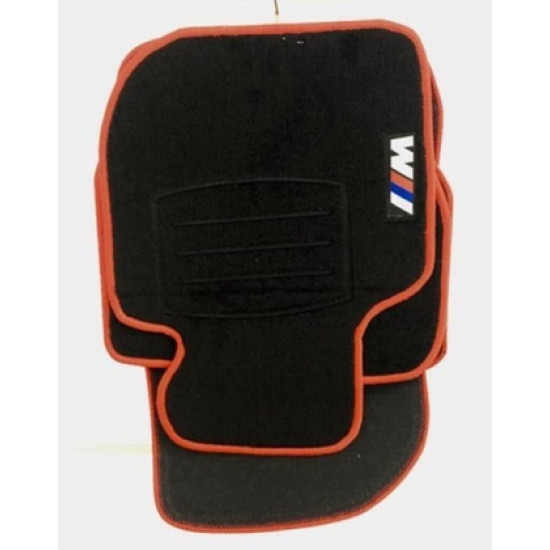 GENEL MARKA BMW E36 SİYAH HALI PASPAS (KIRMIZI KENARLI)