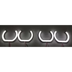 IQ ELEKTRONİK F SERİ 120-135 MM 4'LÜ SET U TİPİ BEYAZ ANGEL HALKA