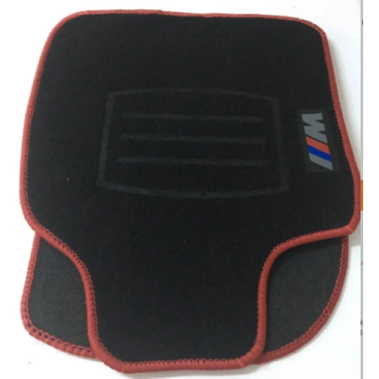 GENEL MARKA BMW E92 SİYAH HALI PASPAS (KIRMIZI KENARLI)