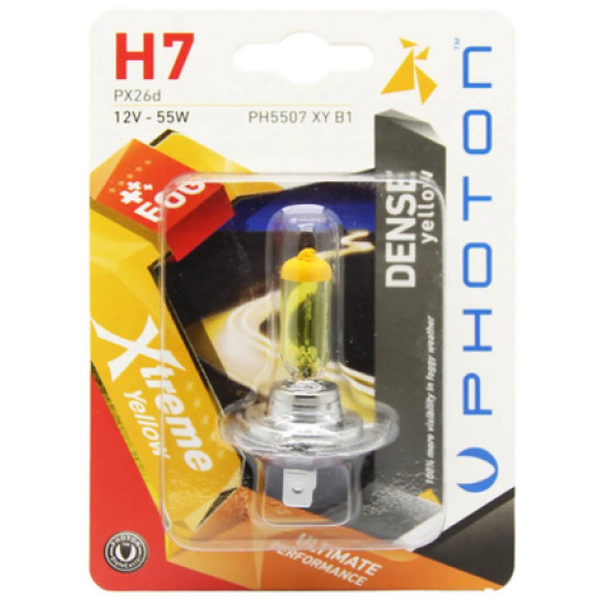 PHOTON H7 12V 55W XTREME YELLOW (TEKLİ BLISTER)