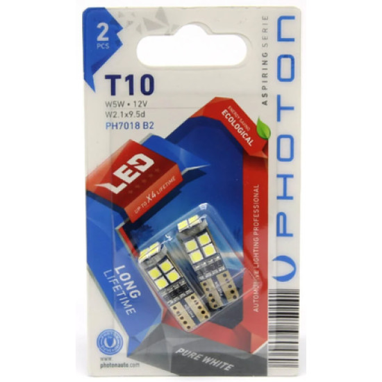 PHOTON T10 W5W 12V 12 LED ASPIRING SERIE (2'Lİ BLISTER)