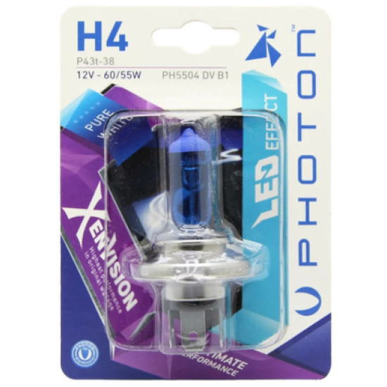 PHOTON H4 12V 60/55W XEN VISION (TEKLİ BLISTER)