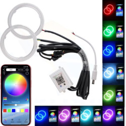 IQ ELEKTRONİK 75 MM 2'Lİ SET YUVARLAK RGB KUMANDALI ANGEL HALKA