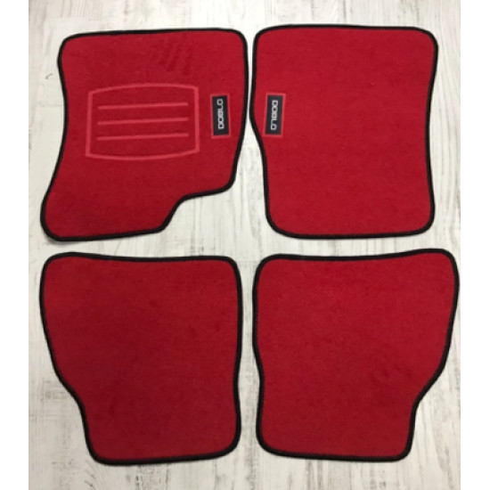 GENEL MARKA DOBLO 2-3-4 KIRMIZI HALI PASPAS (SİYAH KENARLI)