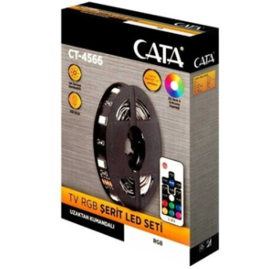 CATA TV ARKASI ŞERİT LED RGB 3 MT. (USB GİRİŞLİ)