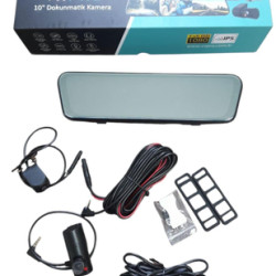 VRPRO 10" DOKUNMATİK FULL HD DİKİZ AYNA KAYIT KAMERASI (WİFİ+3 KAMERA) VRPRO