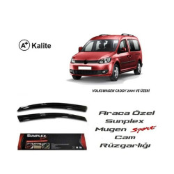 Sunplex VW CADDY Cam Rüzgarlığı (Mugen) 2 Parça ( MINI VAN ) 2003-2020