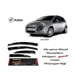 Sunplex FIAT GRANDE PUNTO Cam Rüzgarlığı (Mugen) 4 Parça ( HB 5D ) 2005-2015