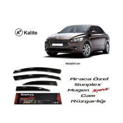Sunplex PEUGEOT 301 Cam Rüzgarlığı (Mugen) 4 Parça ( SD ) 2013-
