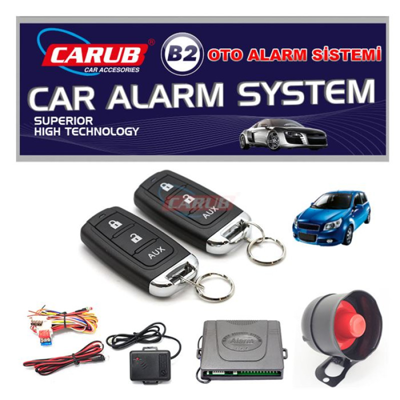 CARUB B2 ALARM KUMANDALI 12V FOLLOW ME KROM
