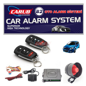 CARUB B2 ALARM FOLLOW ME KUMANDALI 12V KROM- SİYAH