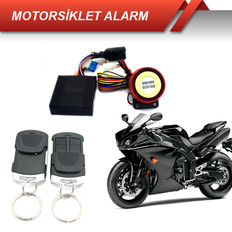 ALARM 12V MOTORSİKLET U.K. KAPAKLI KROM