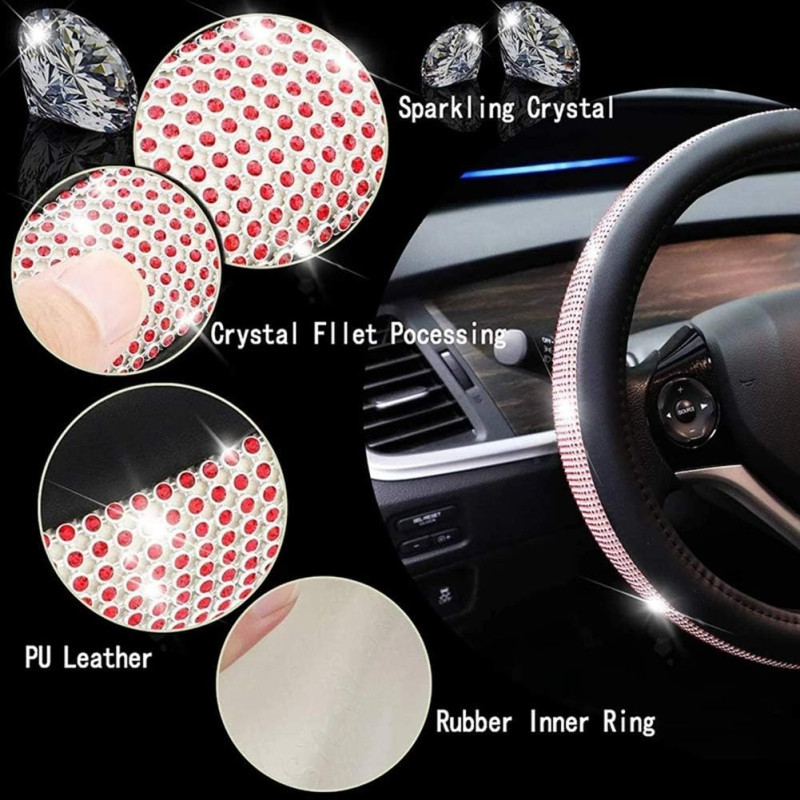 DİREKSİYON KILIFI GEÇME TAŞLI KIRMIZI HL923108-RED