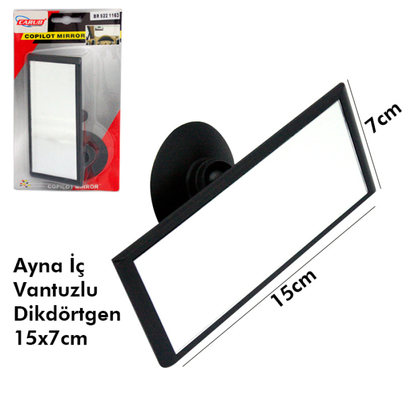 AYNA İÇ VANTUZLU DİKDÖRTGEN 15x7cm