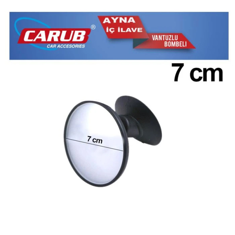 Ayna İç Vantuzlu Bombeli Yuvarlak Küçük