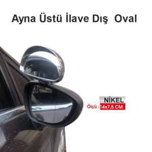AYNA ÜSTÜ İLAVE DIŞ OVAL 14x7,5CM NİKEL B.