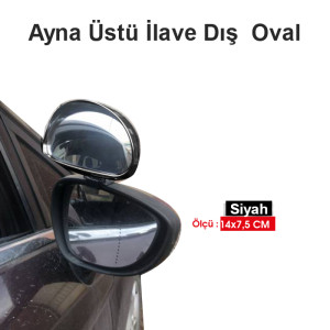 AYNA ÜSTÜ İLAVE DIŞ OVAL 14x7,5CM SİYAH B.