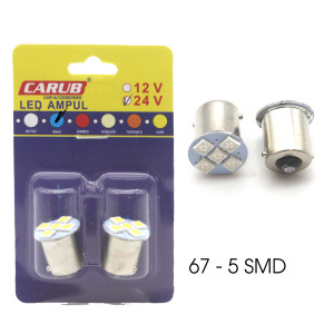 67 TEK DUY LED AMPUL 5 SMD BEYAZ 24V