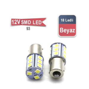 93 LED AMPUL 18 SMD BEYAZ 12V