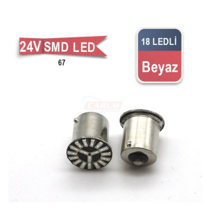 67 LED AMPUL 18 SMD BEYAZ 24V