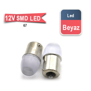 67/93 TEK DUY LED AMPUL SOFT CAM MERCEK BEYAZ 12V