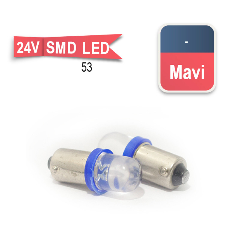 53 LED AMPUL PARK MAVİ 24V