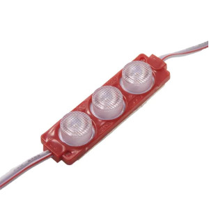 ÜÇLÜ 3 WATT POWER MERCEKLİ MODÜL LED KIRMIZI 12V