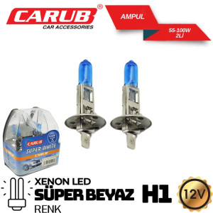 CARUB BEYAZ IŞIK H1 AMPUL 55-100W 12V