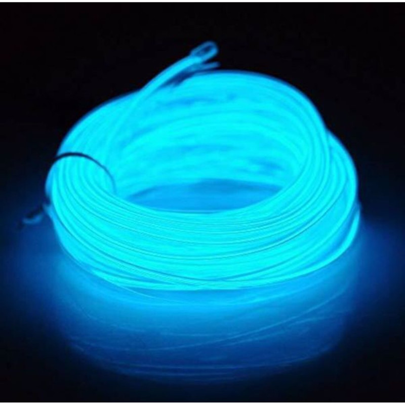 TORPİDO LEDİ İP NEON KABLO 2MT BUZ MAVİ 12V