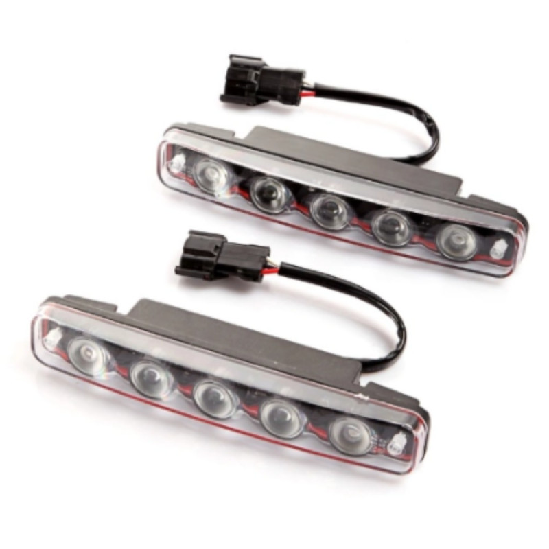 GÜNDÜZ FARI DRL MODEL 5 LEDLİ METAL BEYAZ 12V