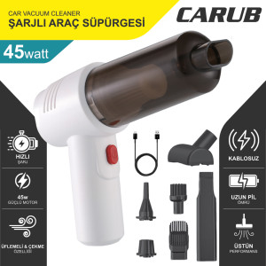 OTO ARAÇ SÜPÜRGESİ 45 WATT ŞARJLI LÜKS