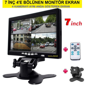 MONİTÖR 7" 4 EKRANA BÖLÜNEN MODEL