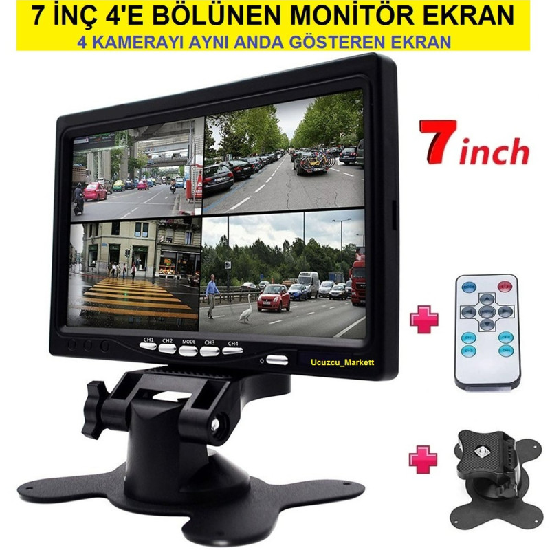 MONİTÖR 7" 4 EKRANA BÖLÜNEN MODEL