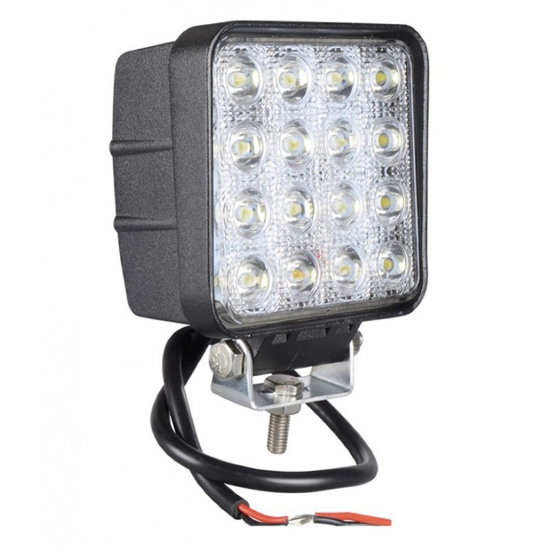 ÇALIŞMA LAMBA 16 LED KARE KIRMIZI ANGEL HALKALI 9-48V